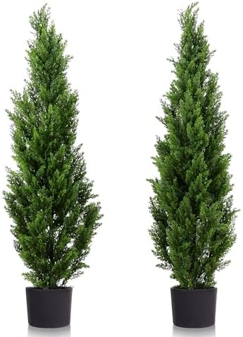 Elegant Outdoor Cedar Topiaries