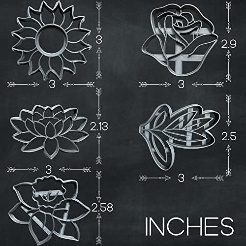 Stylish 35-Inch Floral Cookie Cutters