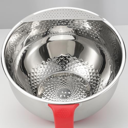 Stainless Steel Rice Washer Strainer Bowl