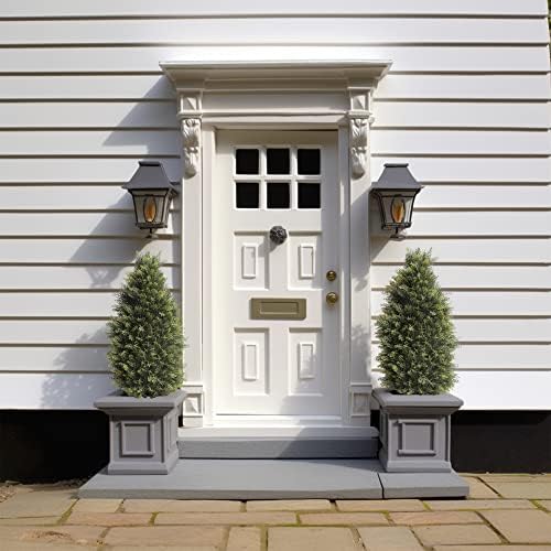 Elegant 3FT Artificial Cedar Topiary for Front Porch