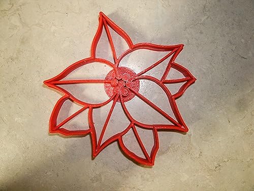 POINSETTIA PLANT Christmas Star Flower Detailed Cookie Cutter Made in USA