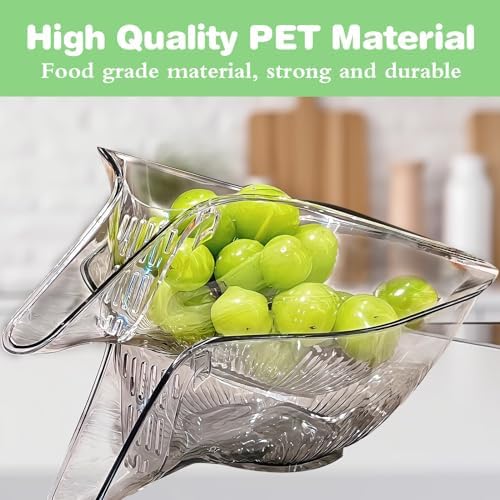 Yamjug Drainage Basket 3-Piece Multi-Functional Kitchen Tool for Fast Cleansing