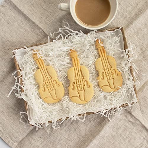 Bakerlogy Violin Cookie Cutter Perfect for Baking or Crafts