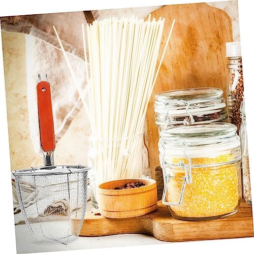 Mikinona 2pcs Stainless Steel Food Strainer With Bamboo Handle