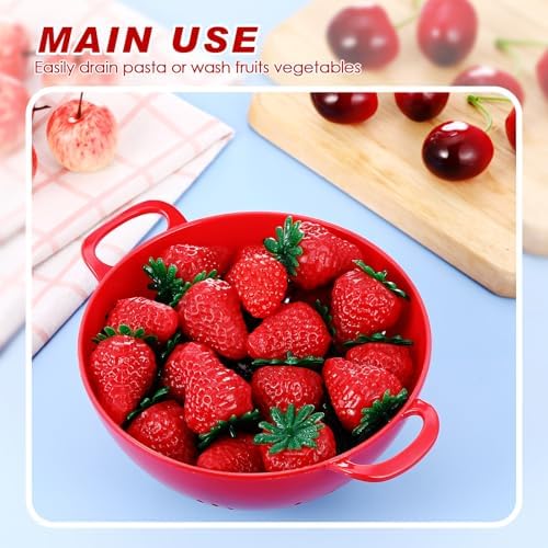 4-Piece Colander Set Red