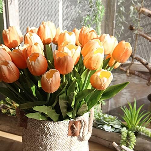 Spring Tulip Bouquet 5pcs Natural Looking Fake Flowers