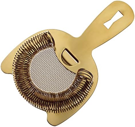 High-Quality Gold-Plated Strainer for Bar Mixology