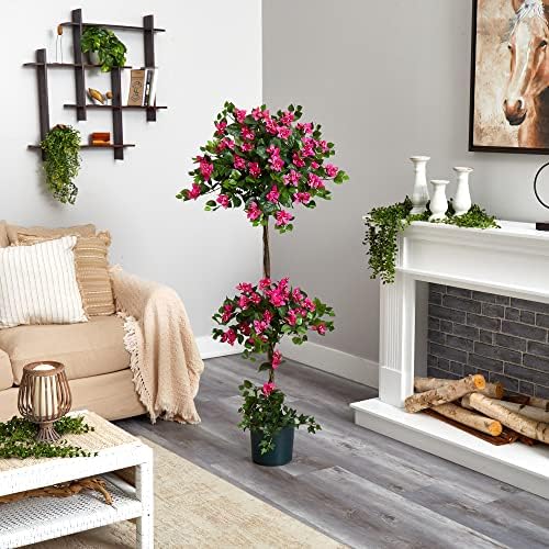 Nearly Natural 5228 Bougainvillea Topiary Mini Elegant 5-Feet Green
