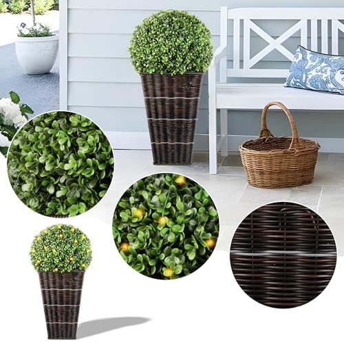 Sparkling Boxwood Topiary with LED Lights