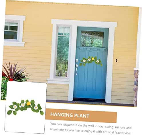 2 Pcs Small Lemon Pendants Fake Vine Plant Summer Garland