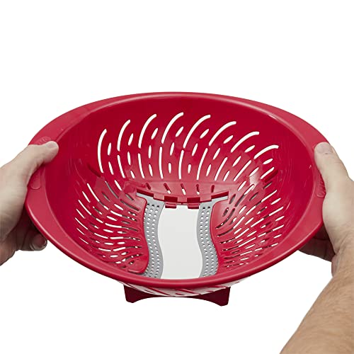 Double-Ended Colander Red Easy Use Durable