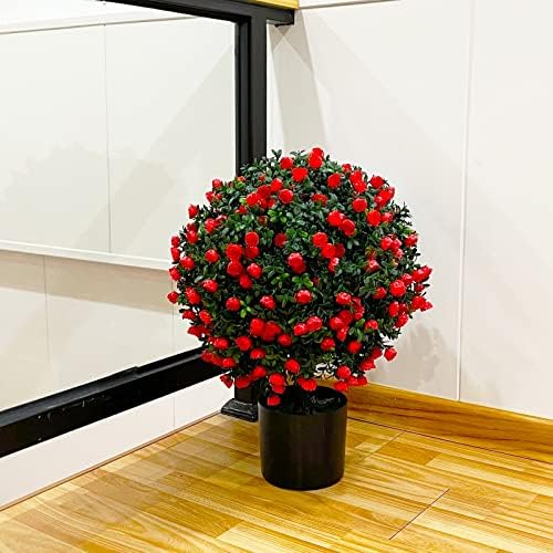 Sunnyglade Artificial Rose Topiary Set Perfect for Home and Garden
