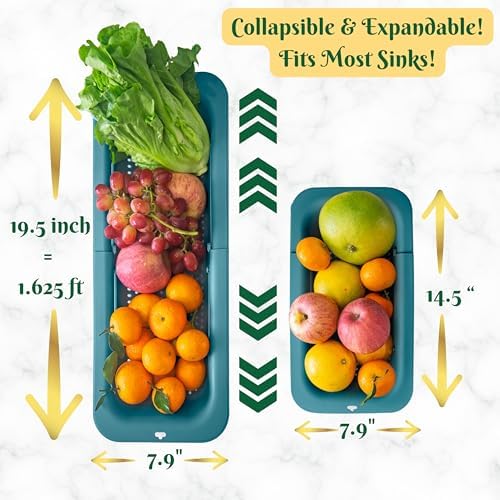 KV Kitchen Tools Complete BPA-Free Expandable Colander Set