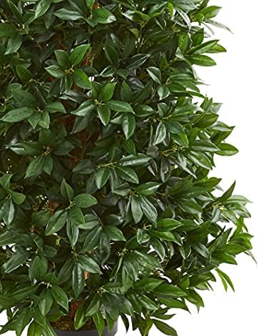 Nearly Natural 5-Ft Artificial Bay Leaf Cone Topiary Tree