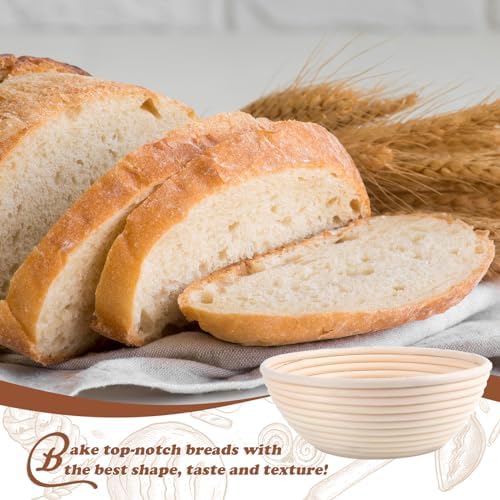 Komiikka Sourdough Bread Proofing Baskets Set of 2 85inch Round