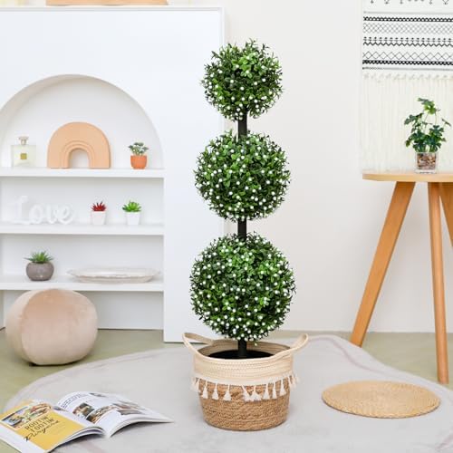 3FT Artificial Boxwood Topiaries Set of 2