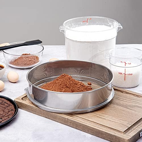 Sturdy 12-Inch Sifter Strainer with 3mm Mesh Durable for Commercial Use