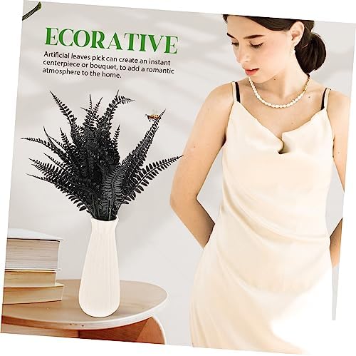 4-Pack Black Fern Artificial Plants