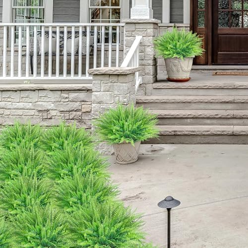 Bassion Boston Outdoor Artificial Ferns