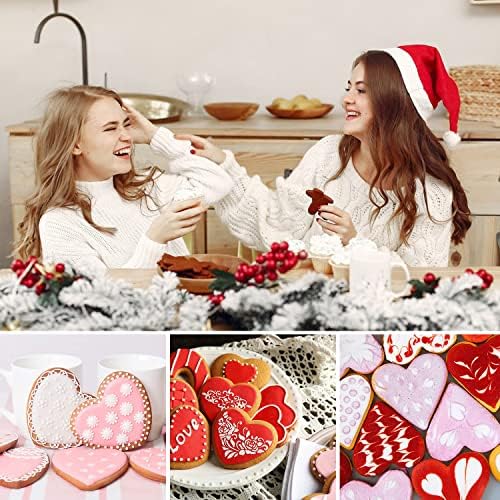 3-Piece Heart Cookie Cutter Set for Baking Parties