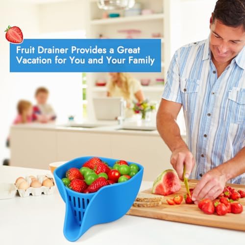 Effortlessly Multifunctional Kitchen Basket Blue