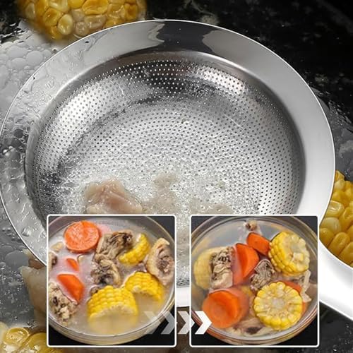 Premium stainless steel colander with ergonomic handle for home use