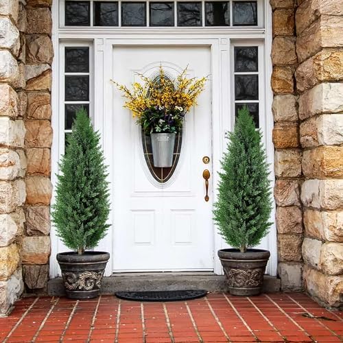 FUBODUN 32ft Realistic Cedar Tree Outdoor Planters