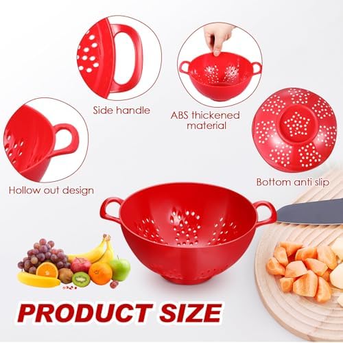 4-Piece Colander Set Red