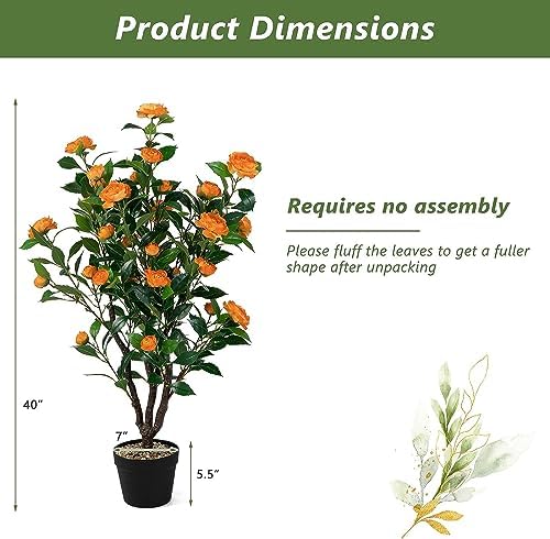 40 inches Camellia artificial tree