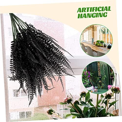 4-Pack Black Fern Artificial Plants