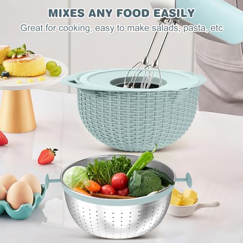 4-in-1 Multi-Functional Kitchen Colander with Mixing Bowl Set