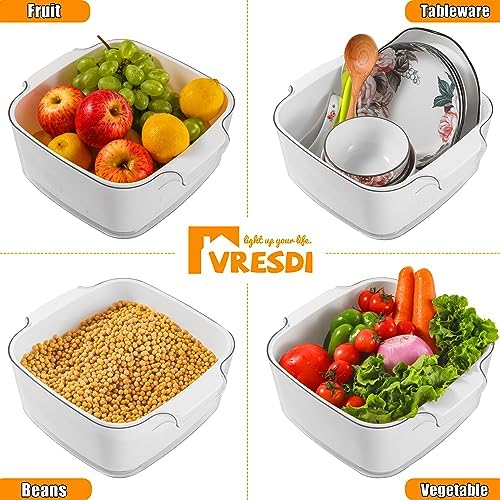82 Quart 2-in-1 Fruit Strainer Set BPA-Free Colanders Bowl