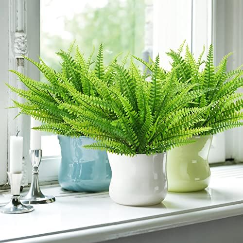 Uieke 24-Piece Realistic artificial Boston ferns