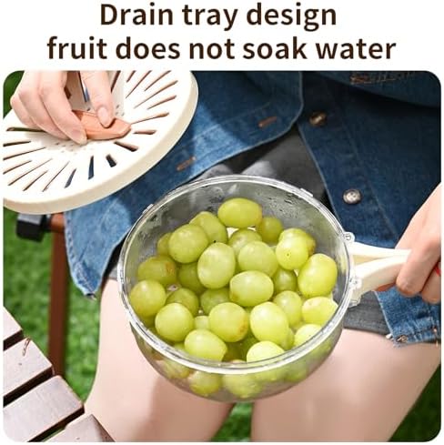 Easy Draining Basket with Lid Multi-Functional Kitchen Tool for Kitchen Dining