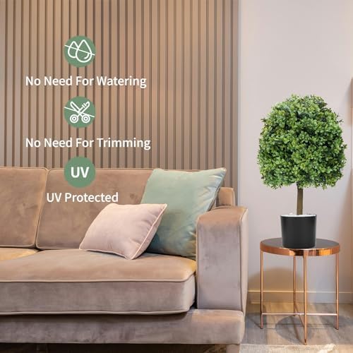 Realistic Boxwood Topiaries Set