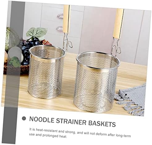 Stainless Steel Noodle Strainer Basket with Handle 12CM Mesh