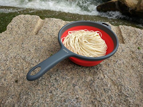 ZOER Kitchen Foldable Colander with Silicone Strainer Heat-Resistant Collapsible Kitchen Gadgets