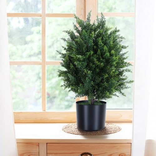 2Pcs loyliawa Boxwood Ball Bushes - Fake Shrubs Outdoor