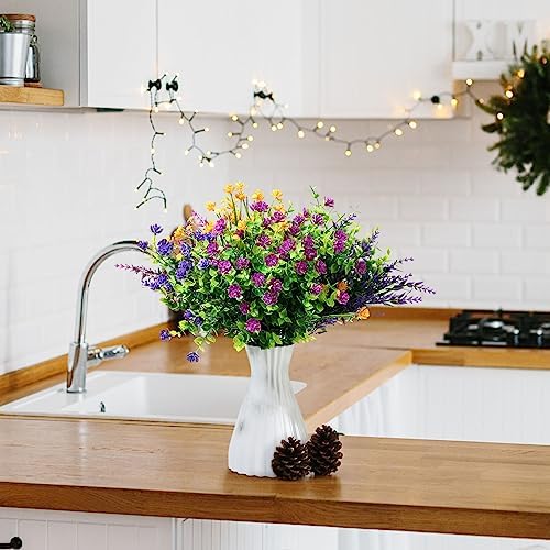 Hoteam 48-Piece Faux Flowers for Patio