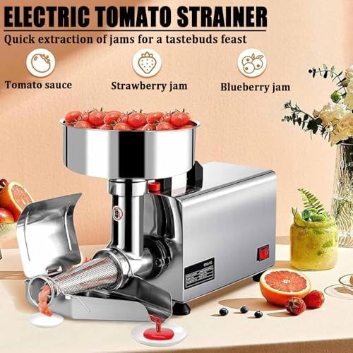 URJWAN Electric Tomato Strainer with Stainless Steel Frame and Pure Copper Motor