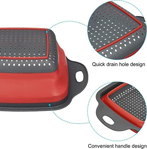 Premium Collapsible silicone colander set Durable dishwasher-safe for Kitchen Travel