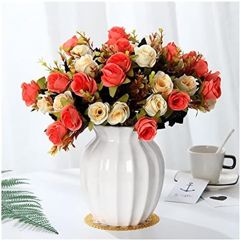 Retro Silk Roses and Hydrangeas Bouquet for DIY Decoration