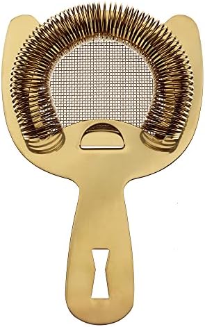High-Quality Gold-Plated Strainer for Bar Mixology