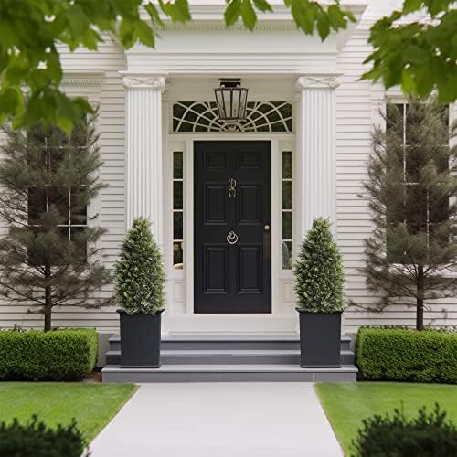 Elegant 3FT Artificial Cedar Topiary for Front Porch