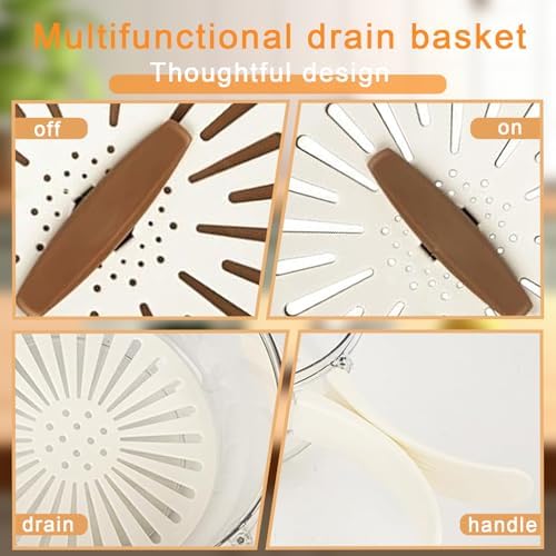 3-in-1 Multifunctional Kitchen Drain with Handle over Colander Wshxjzyay