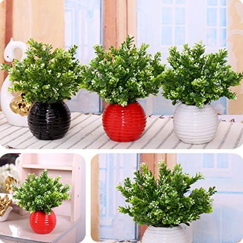 LIVE WORLDWIDE Faux Leaves Outdoor Artificial Plants 8-Piece Set