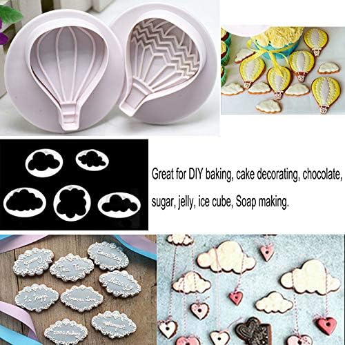 9-Piece Hot Air Balloon Cloud Mold Set For Baking