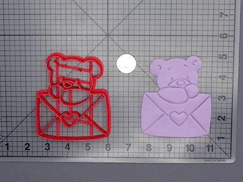 Romantic Teddy Bear with Heart Envelope Perfect for Valentines Day Special Occasions