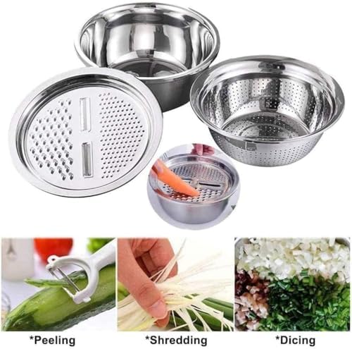 Multifunctional Stainless Steel Basin 3-in-1 Design
