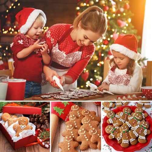 Gingerbread Man Cookie Cutters Set - 3-Piece Stainless Steel